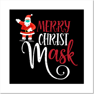 Merry Christmask Santa Gift Posters and Art